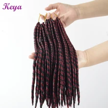 Faux locs плетение волос 14 дюймов Синтетические жгуты для вплетания ручной работы дредс 3 упаковки/лот низкотемпературные волосы для наращивания для женщин