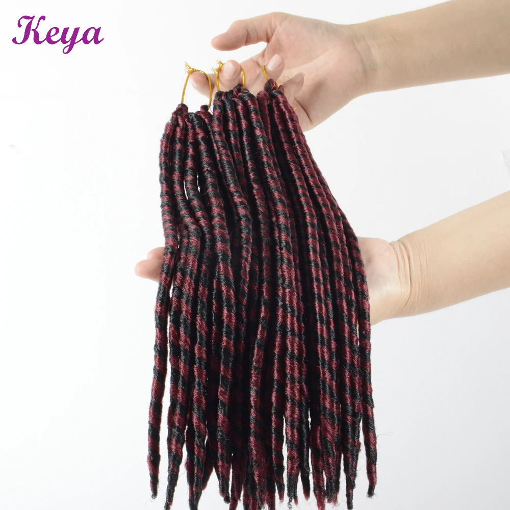 Faux locs плетение волос 14 дюймов Синтетические жгуты для вплетания ручной работы