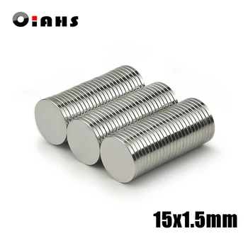 

20pcs 15x1.5mm Super Powerful Strong Bulk Small Round NdFeB Neodymium Disc Magnets Dia 15mm x 1.5mm N35 Rare Earth NdFeB Magnet