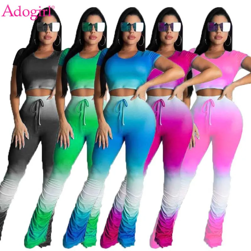 Adogirl изменяющий цвет комплект из двух предметов футболка с коротким рукавом