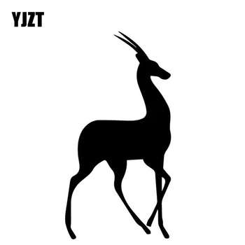 

YJZT 8CM*15.6CM Antelope Pattern Vinyl Decal Body Of Car Decor Car Stickers Black/Silver C4-2433
