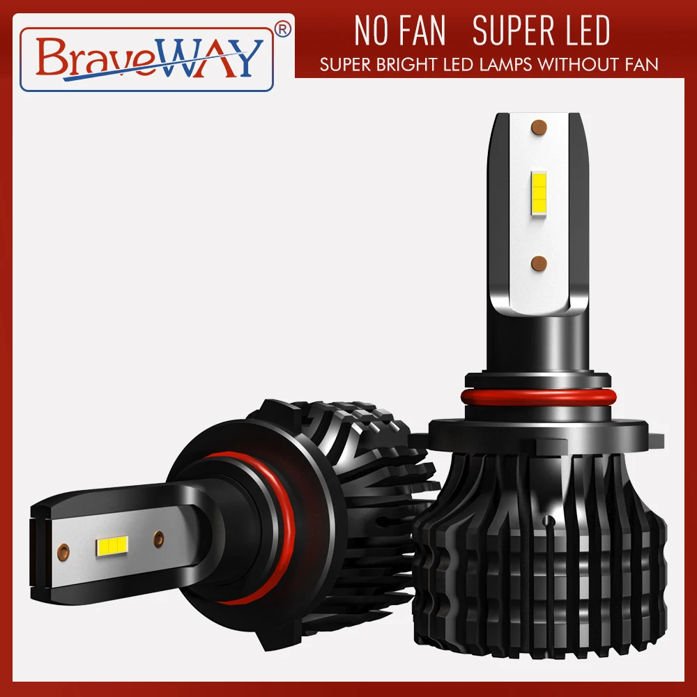 

BraveWay H4 LED H7 H11 H1 H3 9005 9006 Car LED Headlight Bulbs Hi-Lo Beam 72W 8000LM 6500K Fog Light Bulb S2 H7 Auto Lamps Moto