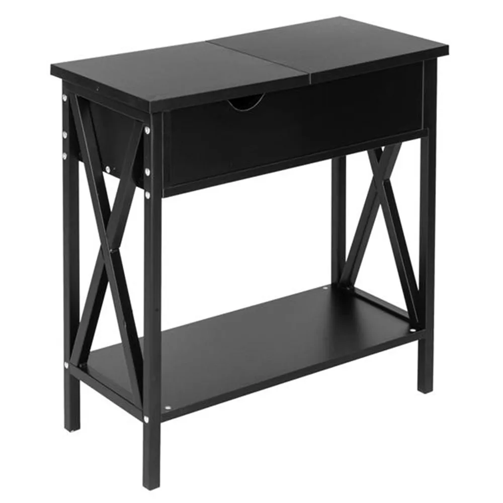 

High Quality Flip Collection Top Table Black End tables Bookcases Console tables for Living room