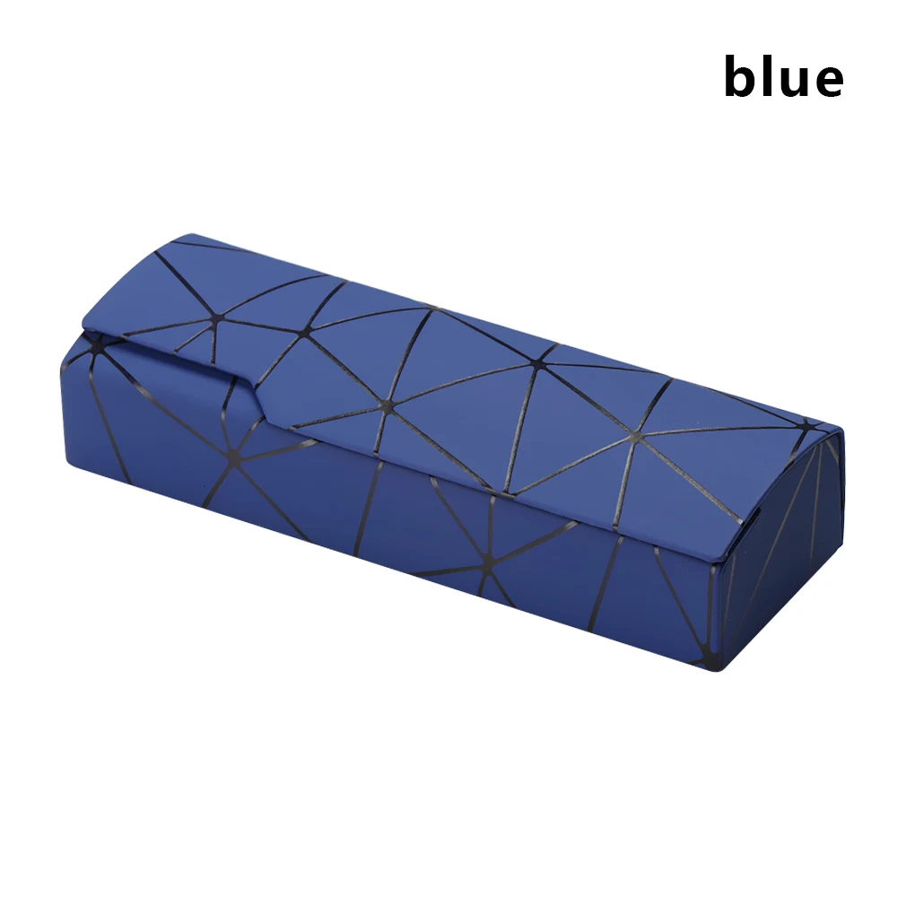 1 шт. треугольная коробка для очков с рисунком паука, Водонепроницаемый Чехол для очков, портативный складной солнечные очки, коробка для очков, аксессуары для очков - Цвет: blue