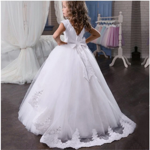 Consumir Fabricante Pebish Vestido Para Niña White Lace Kids Wedding Dress For Girls First Commun – KS  Kids Fashion | lupon.gov.ph