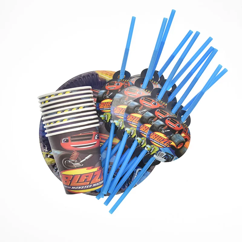 Вспыш и чудо машинки дизайн украсить торт Топпер чашки тарелки Дети сувениры Baby