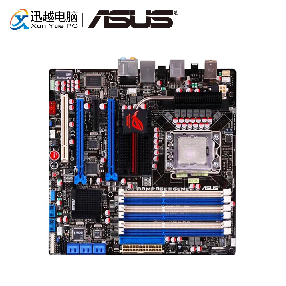 

Asus Rampage II Gene Desktop Motherboard X58 Socket LGA 1366 For Core i7 Duo DDR3 24G SATA2 USB2.0 ATX Original Used Mainboard
