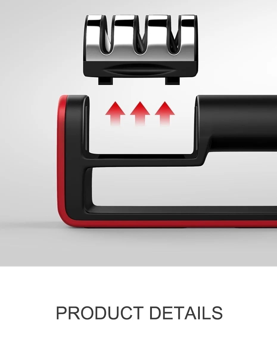 Design Professional Knife Sharpener Stainless Steel Tungsten Non-slip Carbide Ceramic Diamond Sharpening Stone Kitchen Tools