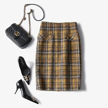 Топ дизайн! осень и зима новое поступление Офисная Женская юбка HMR19416NOV5