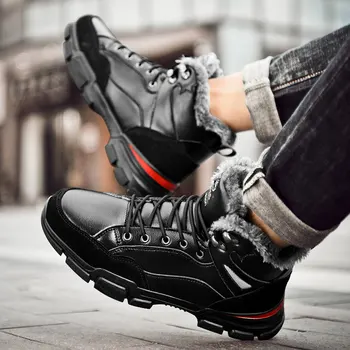 

Men Winter Hiking Boots Shoes Men Suede Outdoor Sport Shoes Men Climbing Hiking Shoes Anti-skid Men Sneakers Boots for Hunting