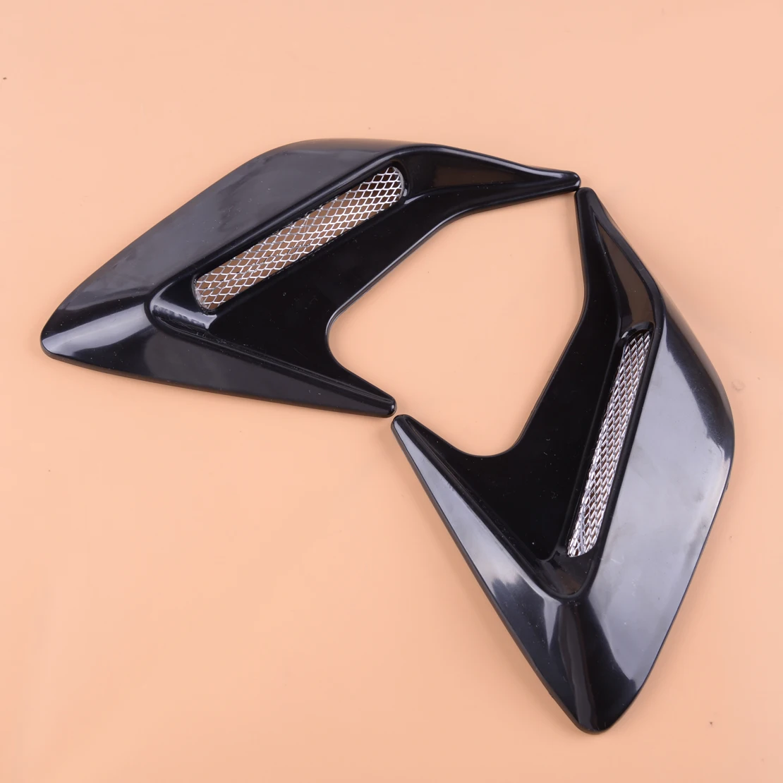 

2pc Universal Car Exhaust 3D Port Side Door Wing Fender Shark Gill Simulation Air Flow Intake Vent Hood Cover Sticker Decoration