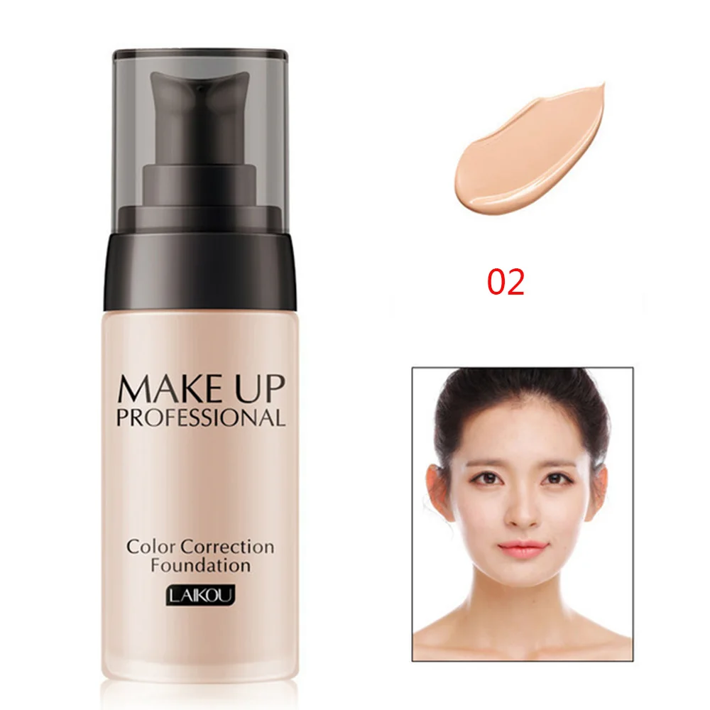 3 colors Professional Makeup Liquid Base Moisturizing BB Cream Oil-Control Concealer Waterproof Whitening Face Care Cosmetics - Цвет: 2