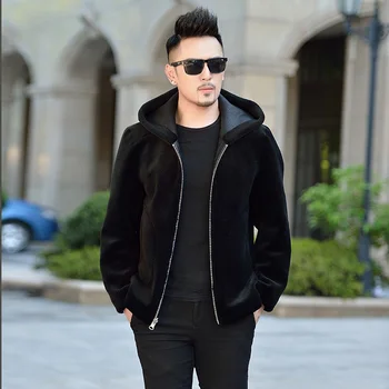 

Real Fur Coat Winter Jacket Men Double Side Wear Sheep Shearling Real Fur Coat Men Warm Wool Jackets Veste Homme 8070 YY1205