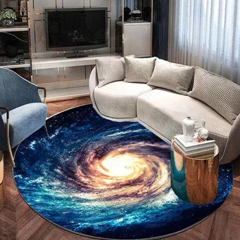

Round Carpet Nebula Galaxy Universe Planet Soft Carpets for Living Room Anti-slip Rug Chair Floor Mat for Home Decor Kids Room