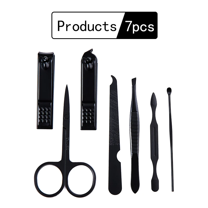 7 pçs de aço inoxidável conjunto clippers