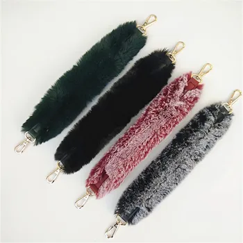

The new style bag strap portable wide bag shoulder strap accessories imitate rabbit hair replacement belt belt good gift