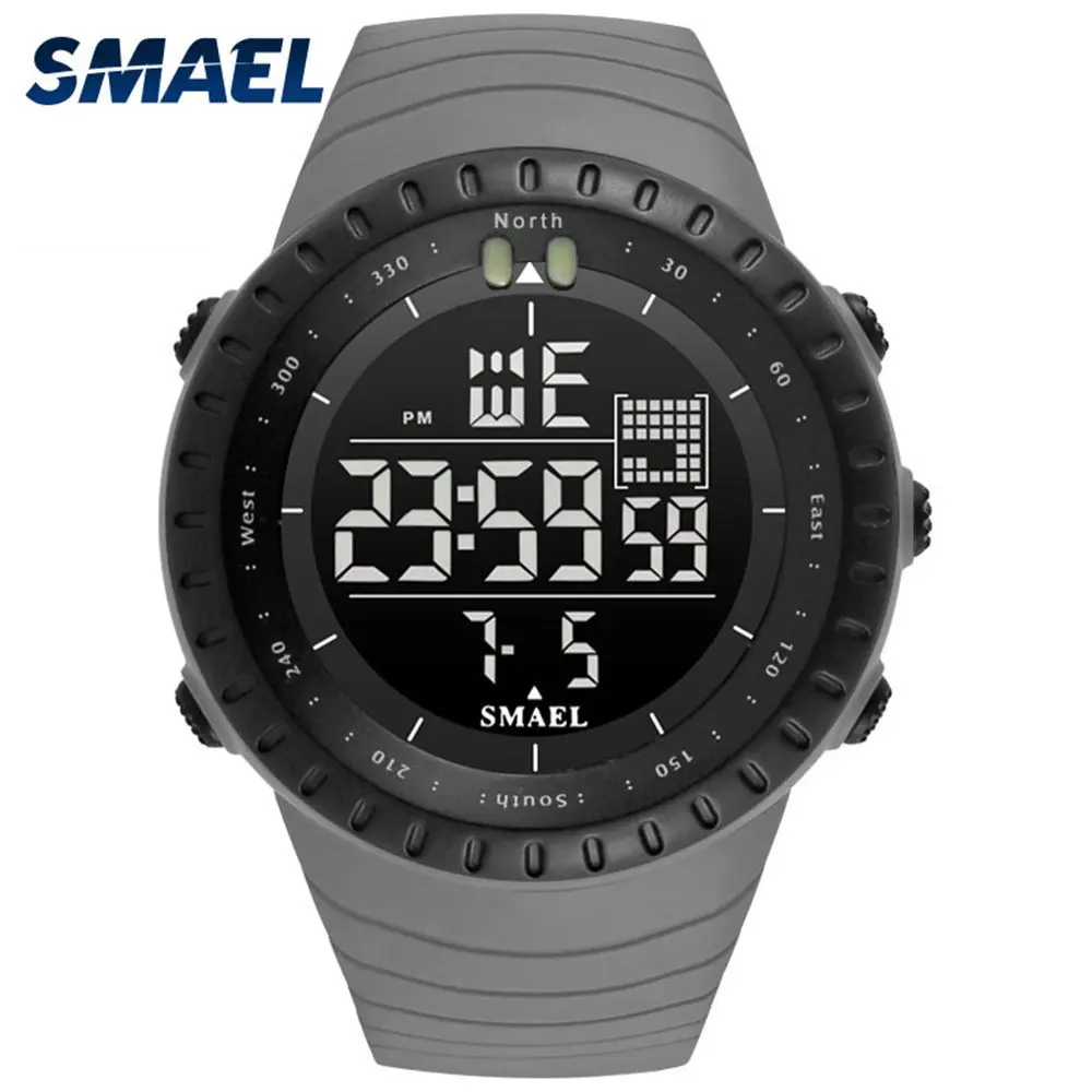 

Sml smael 1237 Multi-functional Silicone Watch Strap Fashion Lovers Watch Electronic Watch