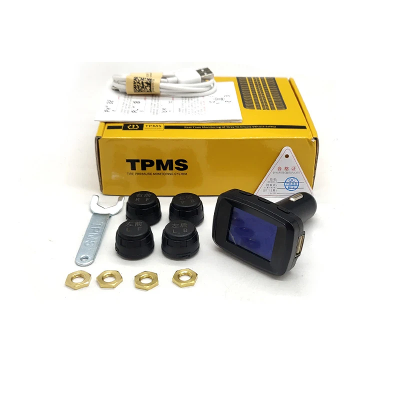 TOSPRA умный автомобиль TPMS система контроля давления в шинах солнечной энергии цифровой ЖК-дисплей Автоматическая охранная сигнализация s давление в шинах