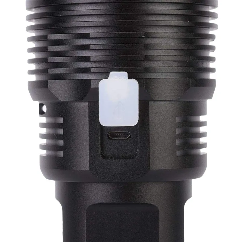 XHP50 Led Flashlight Rechargeable Aluminum Alloy Night Climbing Flashlight Waterproof Lamp USB Charging Lanterna 40AUG701
