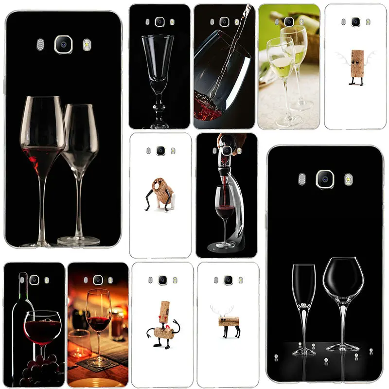 Soft Silicone TPU Phone Cases for Samsung Galaxy A3 A5 A7 J2 J3 J4 J5 J6 J7 2016 2017 2018 Coque Bags Wine Bottle Glass | Мобильные