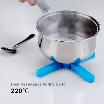 

3Pcs Silicone Kitchen Dining Table Decortion Heat Insulation Resistant Mat Non-slip Pad Holder Cooktop Placemat Easy Cleaning