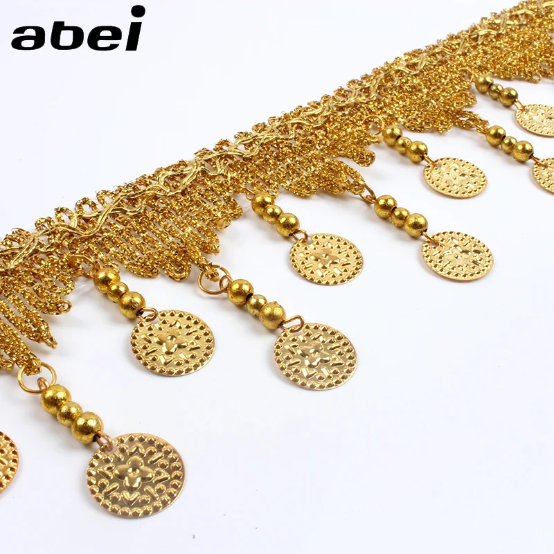 2yards 70mm Braided Beads Lace Fringe Sequins Paillette Tassel Ribbon Stage Performance Suits Wedding Dress Sewing Fabric DIY lace ribbon lace fabric lace sewing accessories lace sewing supplies lace accessories lace garment accessories lace decoration clothing craft accessories