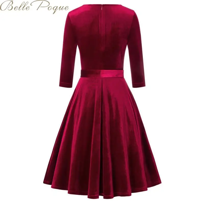 Belle Poque Autumn Winter Dress Women Butterfly Long Sleeve Party Dresses Vintage Celebrity Midi Dresses Vesidos s-2XL