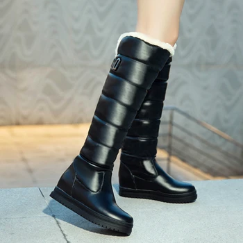 

Classic Women Platform Shoes Winter Boots Mid-Calf Snow Boots Female Warm Fur Plush Insole High Quality Botas Mujer Size 35-43