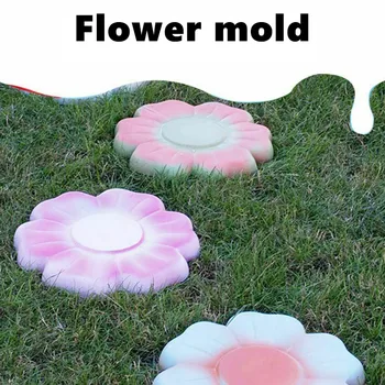 

New DIY Cement Flower Paving Mold Floor Tile Pavement Mold Stepping Stone Mold Reusable Concrete Cement Stone Garden Road Tool