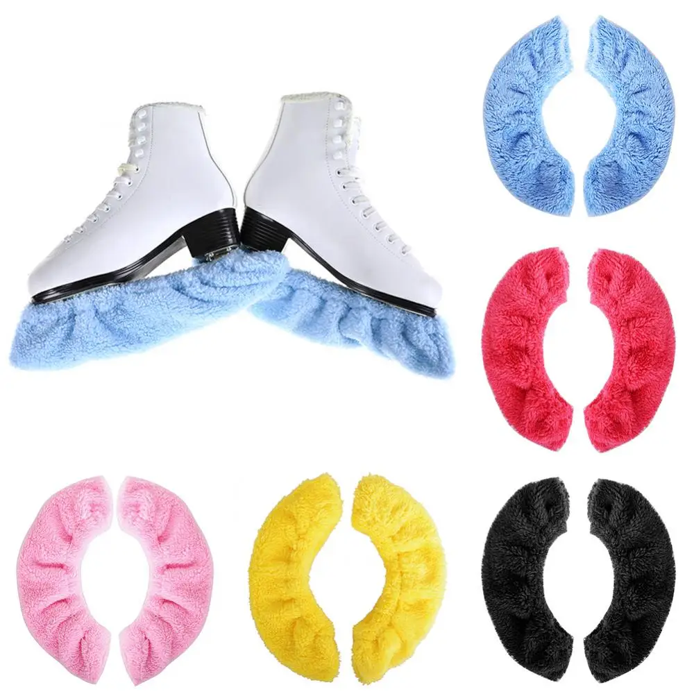 Ice Skate Guards 1Pair Unisex Figure Skating Shoes Cover Elastic Velvet Anti-rust Dustproof Spats Protective Jacket Blade Guard for Ice Skating
