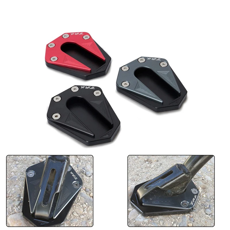 

Universal Motorcycle Support Foot Pad Base Aluminum Kickstand Pad in Motorbike Side Stands For Benelli TRK 502 Car Accessories