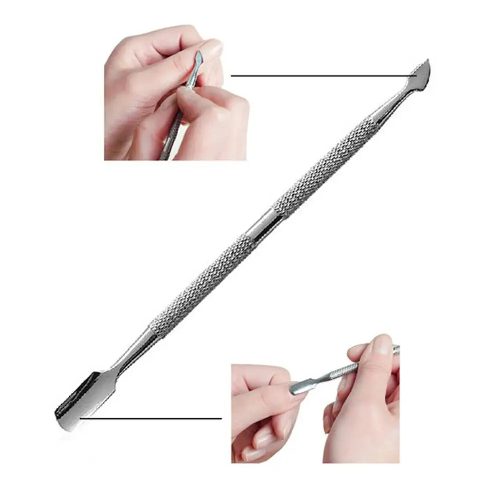 High Quality 4pcs  Spoon Nail Cuticle Remover Stainless Steel Nail Cuticle Pusher Remover Dead Skin Push Manicure Nail Care Tool