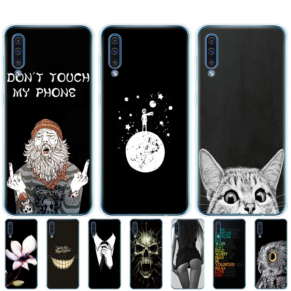 

For Samsung Galaxy A30S Case Silicon Transparent Back Cover Phone Case For Samsung A30 A307 A307F SM-A307F 6.4" dark back ground