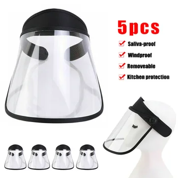 

5pc Face Shield Protection Screen Clear PVC Visor Windproof Anti-Fog Anti-Splash Shield Safety Glasses