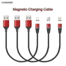 Магнитный зарядный кабель CANDYEIC для iPhone 11 Pro Max XR XS XSMAX X 8 7 Plus 6s Plus 5 5S SE Магнитный адаптер быстрое зарядное устройство