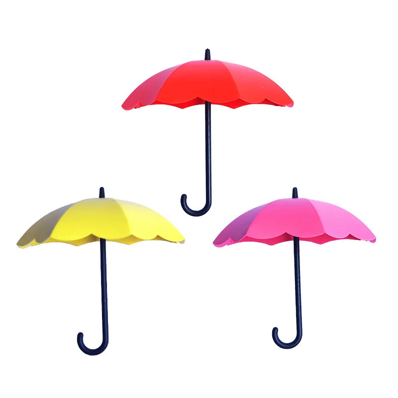 3 Pcs/Set self adhesive wall hooks multifunctional for kitchen bathroom