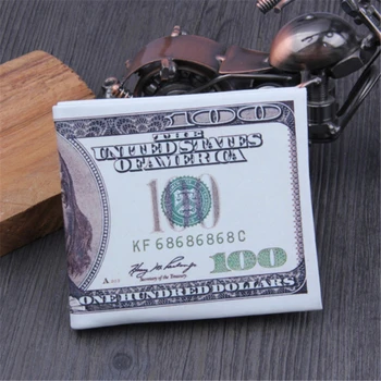 

Creative Money Clip Wallet 2020 Fashion Casual Us Dollar Bill Shape Wallet Leather Credit clip wallet money purse Ferma Soldi