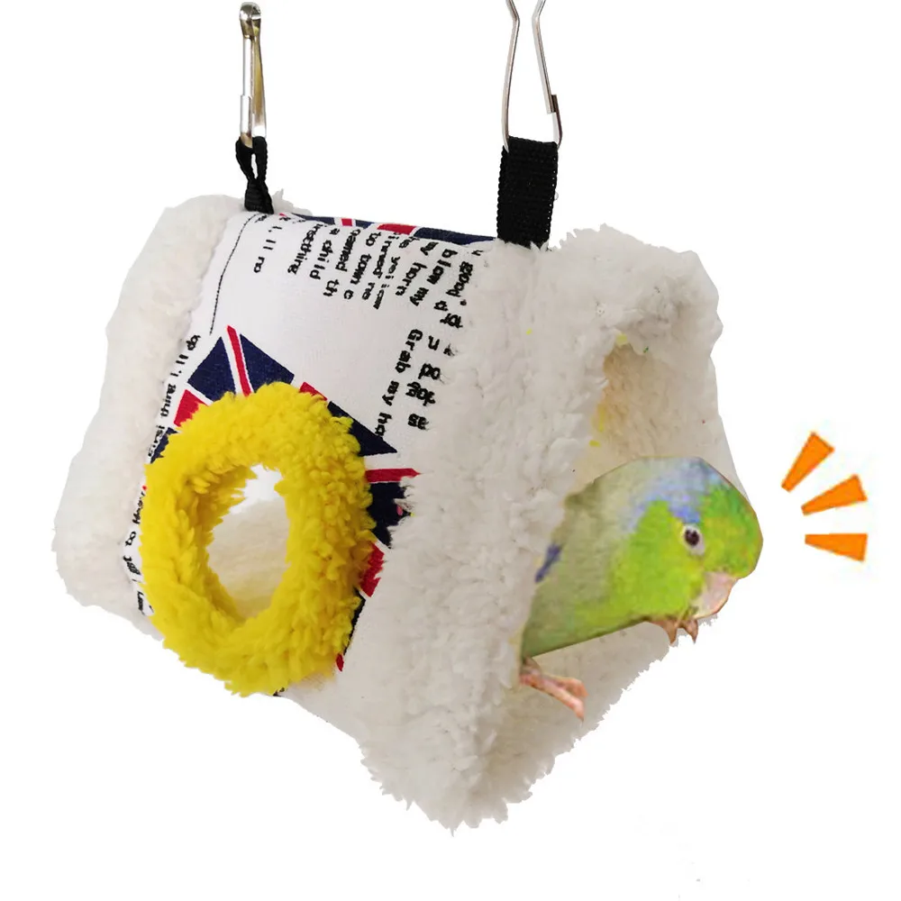 Bird House Bird Hammock Parrot Hammock Bird Nest Warm Thick Cotton Tunnel Cylinder Tent