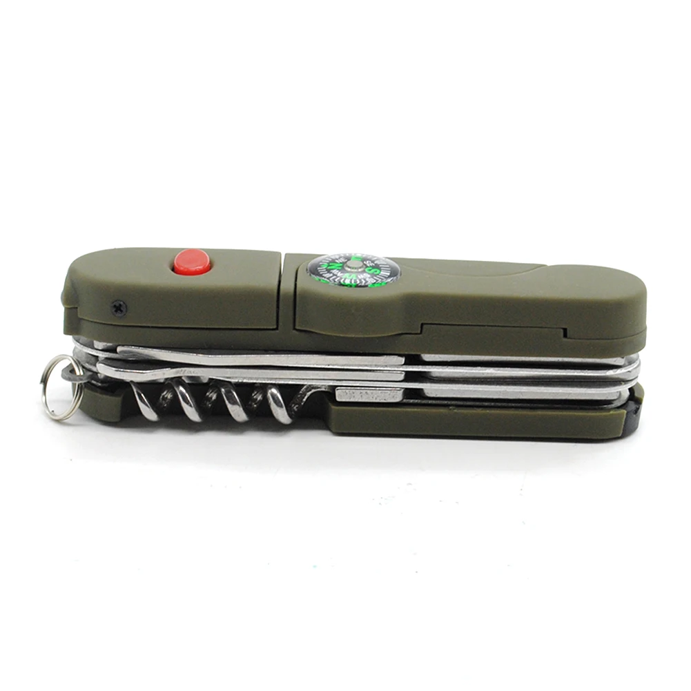 

13 in 1 Portable Multifunctional Knife folding Army Knife Ferramentas Outdoor camping survival knife With LED &