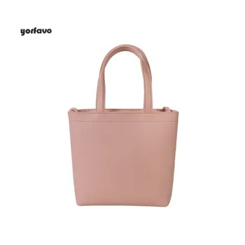 

Simple no decoration cheap leather shoulder crossbody handbag women female