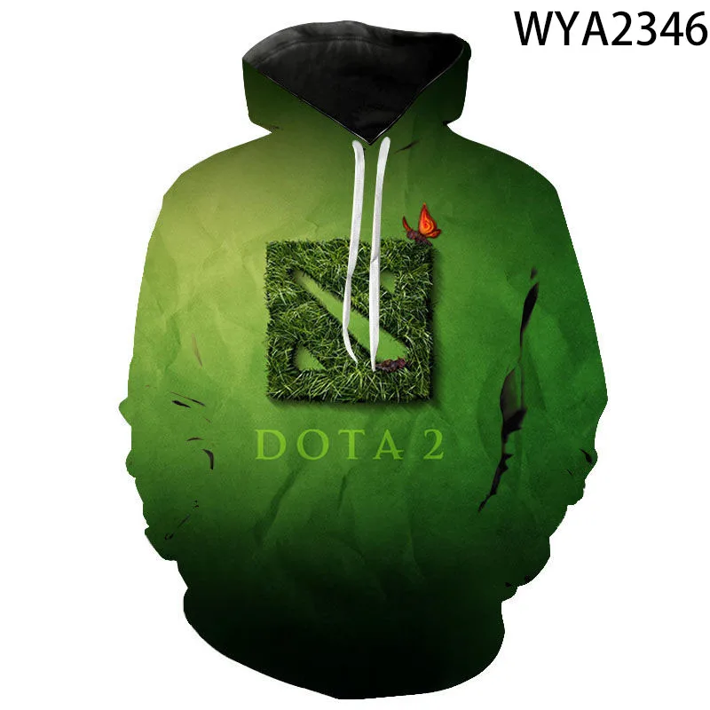 Толстовка Dota 2 для мальчиков и девочек Модный свитшот с 3D принтом пуловер мужчин