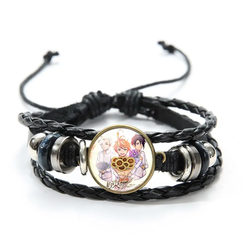 Style 5 SONGDA Anime The Promised Neverland Bracelet Emma Norman Ray Brothers Cartoon Charm Casual Leather Bracelet Friendship Gift - Окраска металла: Style 5