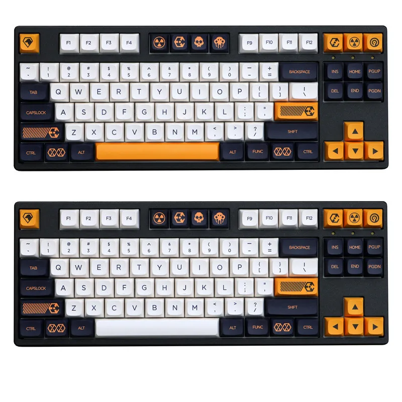 Conjunto de Guerra Virtual Tema Keycap para mx Switch Teclado Mecânico Pbt Lados Corante Subbed Keycaps Xda Perfil Tampões Chaves 1 - Imagem 5