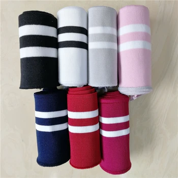 

JIETAI colorful stripe Rib Fabric DTY Knitted DIY Cloth Accessories Collar Cuffs Hem Bottom Collar Draw Texturing fashion design