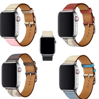 

newest Genuine Leather strap for apple watch band 42mm/38mm/44mm/40mm for iwatch wristband series 5 4 3 2 1 single tour belt