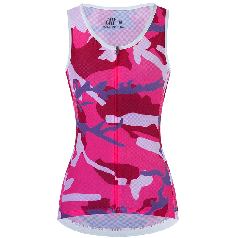 Women's Cycling Jersey Sleeveless Vest Summer 100 Breathable Cycling