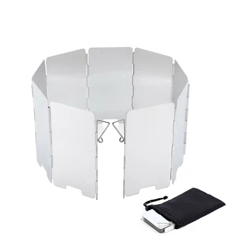 

Foldable Wind Shield Screen 9Plates Outdoor Camping Cooking Gas Stove