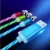 1 м Магнитный Проточный Свет Светодиодный Кабель Micro USB Type C Быстрая Зарядка Провода Шнур Для Huawei Samsung Android Телефон Зарядное Устройство Кабели