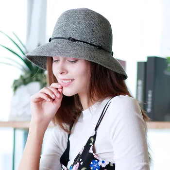 

Sedancasesa 2020 Fashion New Summer Snap Brim Beach Women Sun Straw Hat Elegant Cap For Women UV Protection Straw Hats Girls