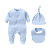 Personalized Newborn Outfit with Hat + Bib clothes set Custom Baby One Piece Bodysuit Set Baby Shower Gift Coming Home Outfit 2